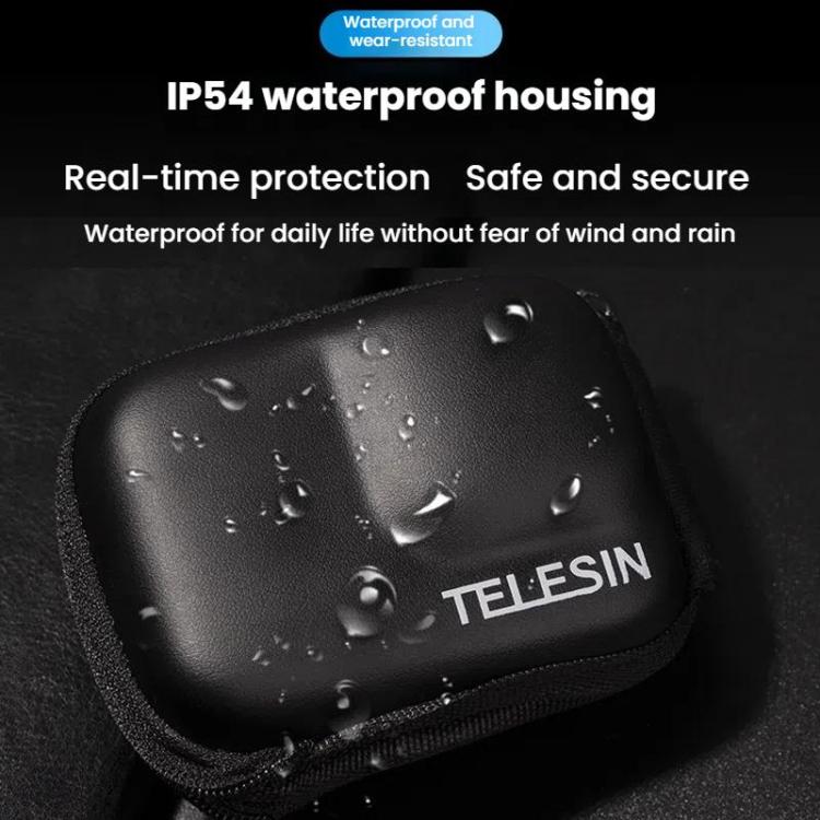 TELESIN Sports Camera Mini EVA Protective Storage Bag For GoPro HERO12 Black /11 Black /10 Black /9 Black(Black) - Carry Cases by TELESIN | Online Shopping UK | buy2fix