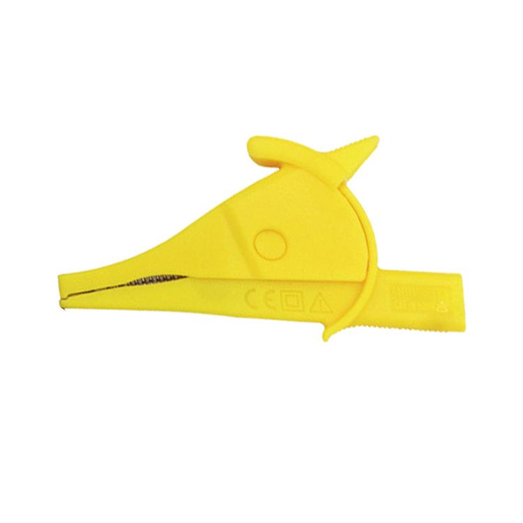 4mm Banana Jack Multimeter Crocodile Clip Insulated Capacitor Clip Test Pen Clip(Yellow) - Other Tester Tool by buy2fix | Online Shopping UK | buy2fix