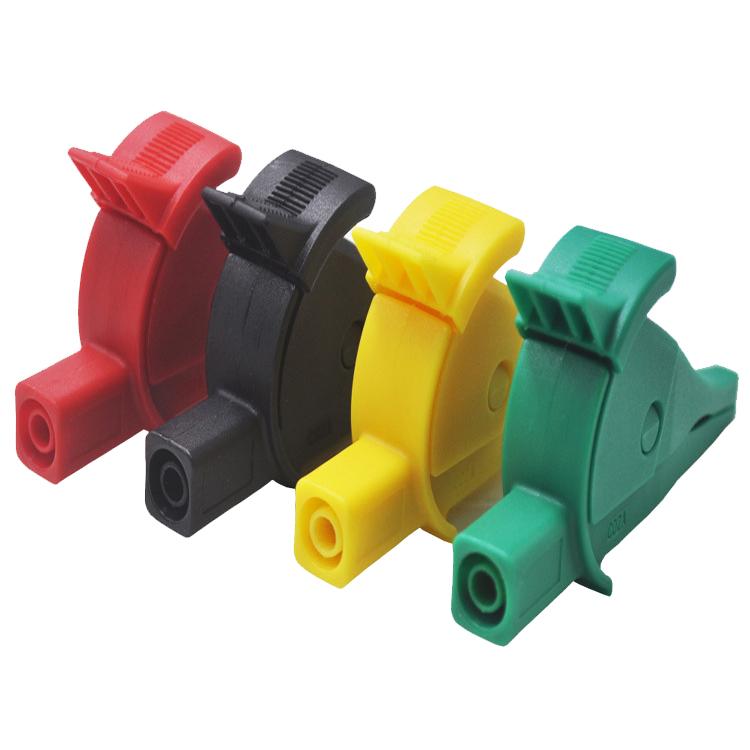 4mm Banana Jack Multimeter Crocodile Clip Insulated Capacitor Clip Test Pen Clip(Black) - Other Tester Tool by buy2fix | Online Shopping UK | buy2fix