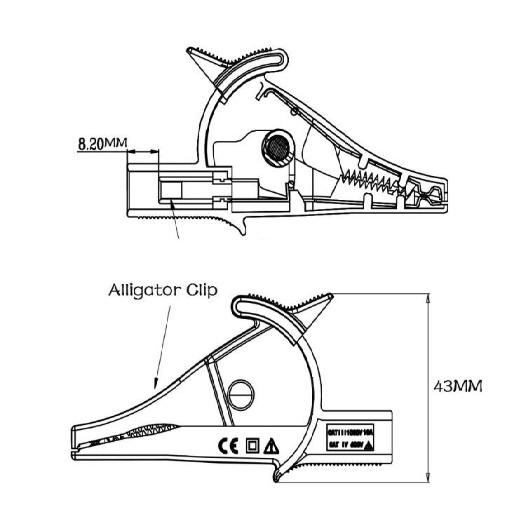 4mm Banana Jack Multimeter Crocodile Clip Insulated Capacitor Clip Test Pen Clip(Green) - Other Tester Tool by buy2fix | Online Shopping UK | buy2fix