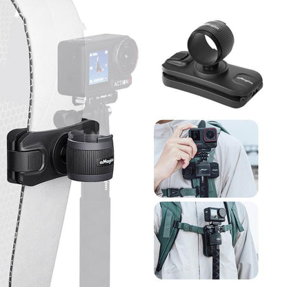 AMagisn Selfie Stick Hanger Action Camera Backpack Quick Attachment for Insta360 / DJI / GoPro(Black) - Backpack Clip by AMagisn | Online Shopping UK | buy2fix