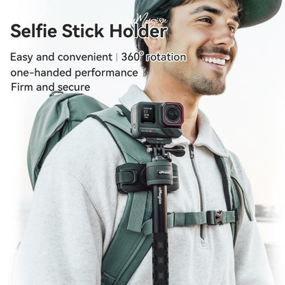 AMagisn Selfie Stick Hanger Action Camera Backpack Quick Attachment for Insta360 / DJI / GoPro(Black) - Backpack Clip by AMagisn | Online Shopping UK | buy2fix
