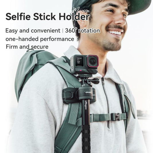 AMagisn Selfie Stick Hanger Action Camera Backpack Quick Attachment for Insta360 / DJI / GoPro(Black) - Backpack Clip by AMagisn | Online Shopping UK | buy2fix