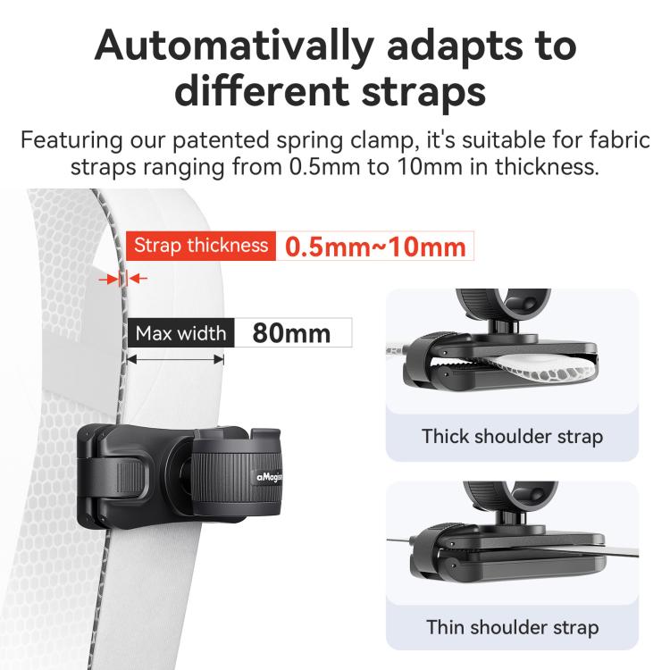 AMagisn Selfie Stick Hanger Action Camera Backpack Quick Attachment for Insta360 / DJI / GoPro(Black) - Backpack Clip by AMagisn | Online Shopping UK | buy2fix