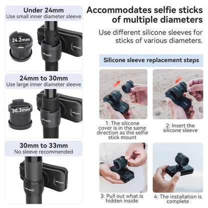 AMagisn Selfie Stick Hanger Action Camera Backpack Quick Attachment for Insta360 / DJI / GoPro(Black) - Backpack Clip by AMagisn | Online Shopping UK | buy2fix