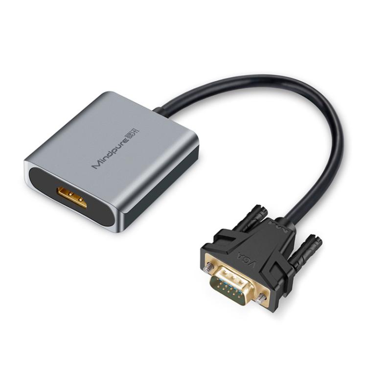 Mindpure AD014 Upgraded Version VGA To HDMI Converter For Computer Monitor Cable Adapter With Audio Power Supply - Converter by Mindpure | Online Shopping UK | buy2fix