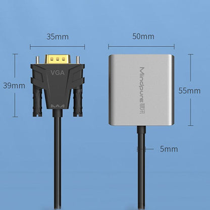 Mindpure AD014 Upgraded Version VGA To HDMI Converter For Computer Monitor Cable Adapter With Audio Power Supply - Converter by Mindpure | Online Shopping UK | buy2fix