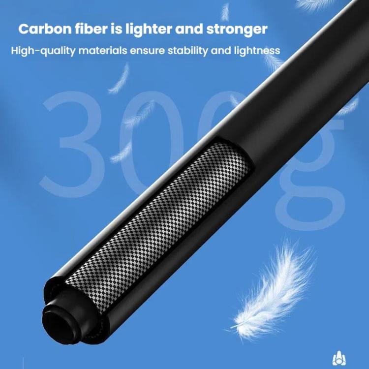 TELESIN Gen 2 2.7m Carbon Fiber Selfie Stick Sports Camera Extension Rod For GoPro HERO13 Black / Insta360(Black) - Extendable Pole by TELESIN | Online Shopping UK | buy2fix