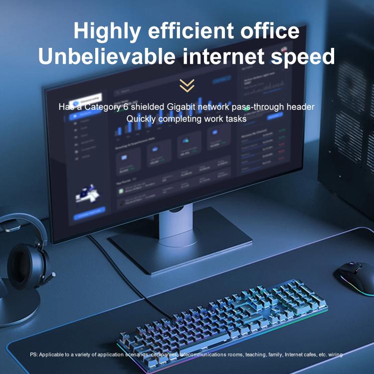 Mindpure AD043 2pcs Network Cable Pair Connector Extender Adapter RJ45 Network Gigabit Dual Pass-through Broadband Crystal Heads(White+Black) - Lan Cable and Tools by Mindpure | Online Shopping UK | buy2fix