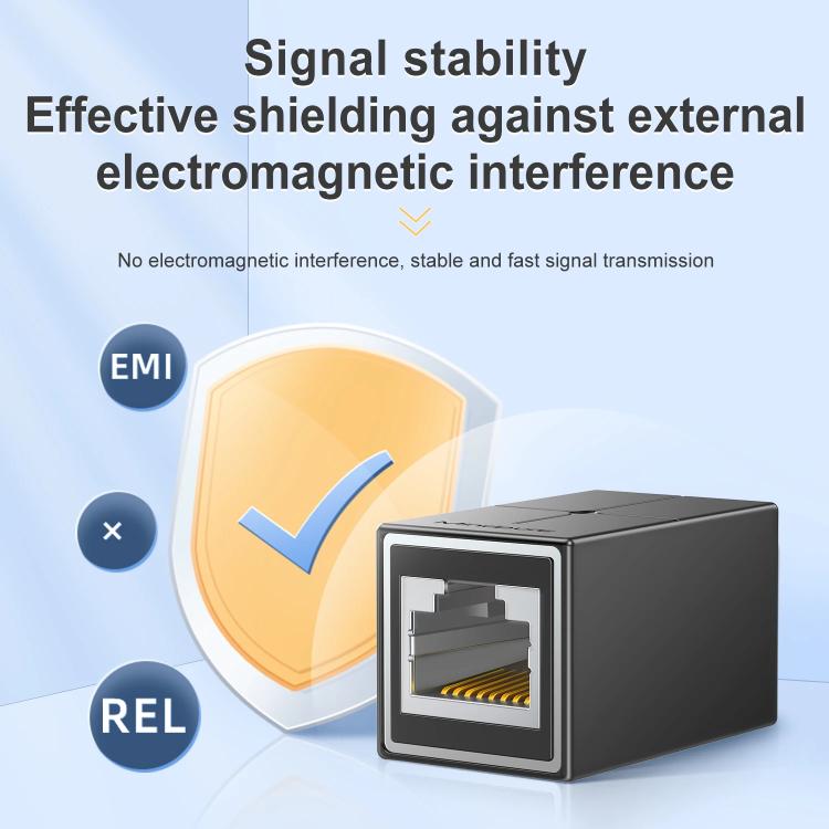 Mindpure AD043 2pcs Network Cable Pair Connector Extender Adapter RJ45 Network Gigabit Dual Pass-through Broadband Crystal Heads(White+Black) - Lan Cable and Tools by Mindpure | Online Shopping UK | buy2fix
