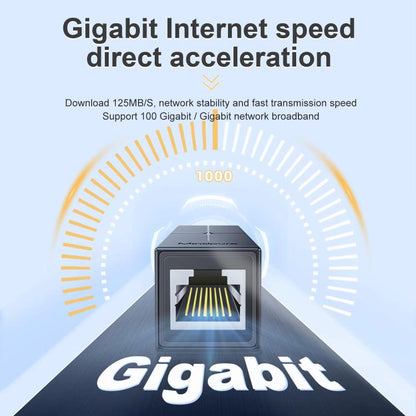 Mindpure AD043 2pcs Network Cable Pair Connector Extender Adapter RJ45 Network Gigabit Dual Pass-through Broadband Crystal Heads(White+Black) - Lan Cable and Tools by Mindpure | Online Shopping UK | buy2fix