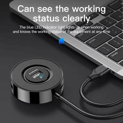 Mindpure US018 Computer Expansion USB2.0 4 Ports HUB, Length: 1.5m Black - USB HUB by Mindpure | Online Shopping UK | buy2fix