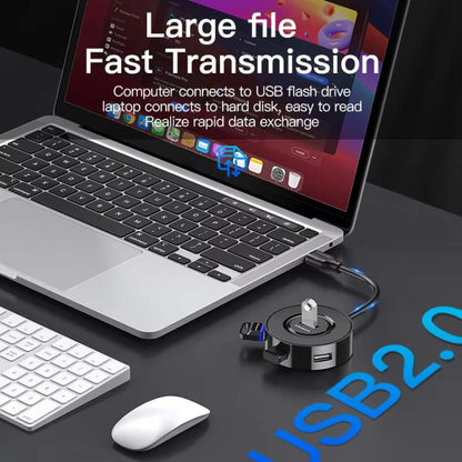 Mindpure US018 Computer Expansion USB2.0 4 Ports HUB, Length: 0.5m White - USB HUB by Mindpure | Online Shopping UK | buy2fix