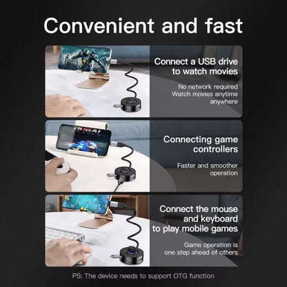 Mindpure US018 Computer Expansion USB2.0 4 Ports HUB, Length: 0.3m Black - USB HUB by Mindpure | Online Shopping UK | buy2fix