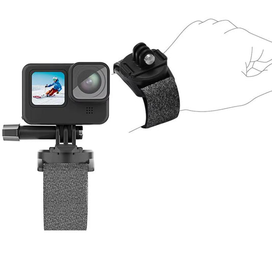 TELESIN Sports Camera Wrist Strap Steering Wrist Mount Strap(Gray Black) - Wrist Strap by TELESIN | Online Shopping UK | buy2fix