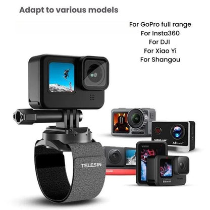 TELESIN Sports Camera Wrist Strap Steering Wrist Mount Strap(Gray Black) - Wrist Strap by TELESIN | Online Shopping UK | buy2fix