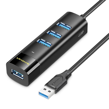 Mindpure US022 1.5m USB To 4-port USB3.0 Long Hub Docking Station Splitter - USB 3.0 HUB by Mindpure | Online Shopping UK | buy2fix