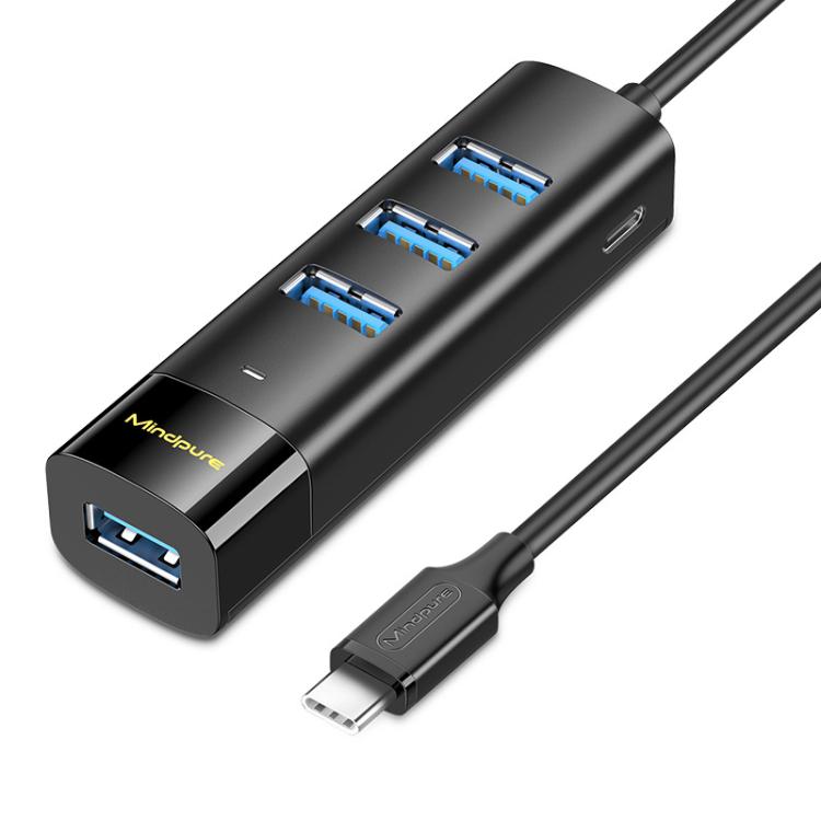 Mindpure US023 1m Type-C To 4-port USB3.0 Long Hub Docking Station Splitter - USB 3.0 HUB by Mindpure | Online Shopping UK | buy2fix
