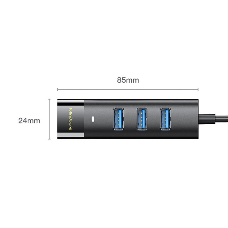 Mindpure US022 1m USB To 4-port USB3.0 Long Hub Docking Station Splitter - USB 3.0 HUB by Mindpure | Online Shopping UK | buy2fix