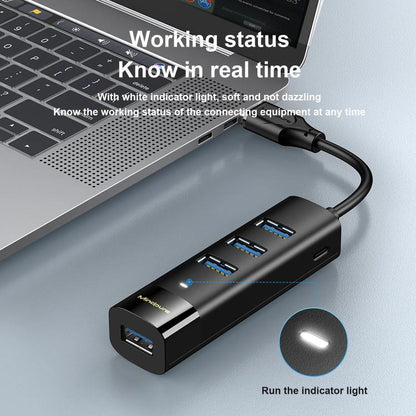 Mindpure US022 1m USB To 4-port USB3.0 Long Hub Docking Station Splitter - USB 3.0 HUB by Mindpure | Online Shopping UK | buy2fix