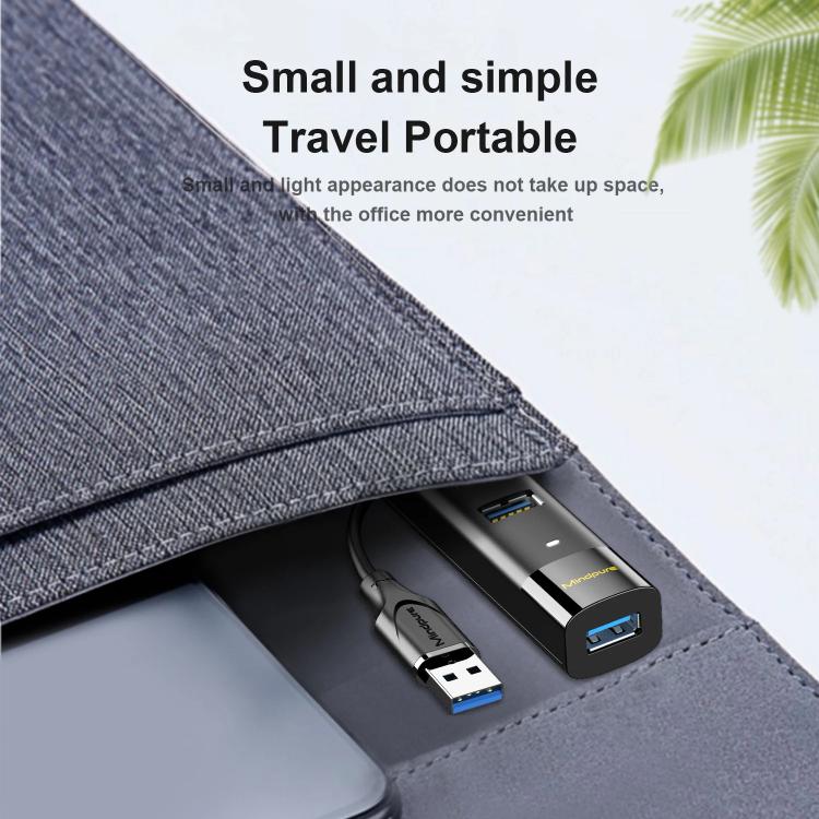Mindpure US023 1.5m Type-C To 4-port USB3.0 Long Hub Docking Station Splitter - USB 3.0 HUB by Mindpure | Online Shopping UK | buy2fix