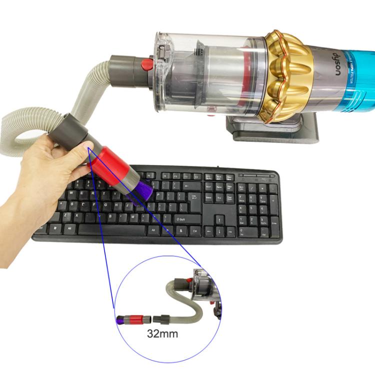 32mm Soft Brush+Connector For Dyson V8 Vacuum Cleaner Dusting Streak Free Soft Brush Replacement Accessory Set - Other Accessories by buy2fix | Online Shopping UK | buy2fix