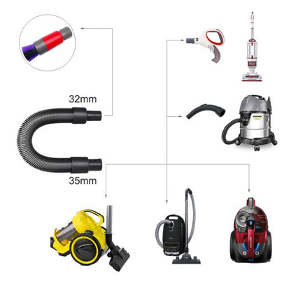 32mm Soft Brush+DC Connector Vacuum Cleaner Dusting Streak Free Soft Brush Replacement Accessory Set - Other Accessories by buy2fix | Online Shopping UK | buy2fix