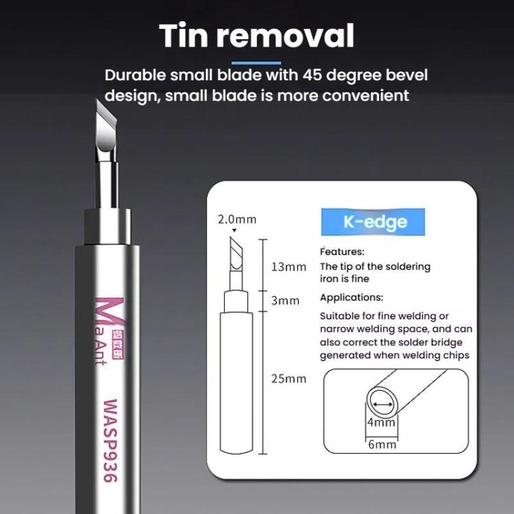 MaAnt WASP936 Universal Flying Wire Soldering Iron Tip Lead-Free Soldering Tip, Style: SK - Soldering Iron Tip by MaAnt | Online Shopping UK | buy2fix