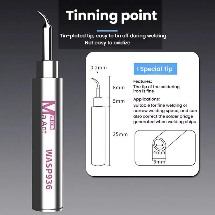 MaAnt WASP936 Universal Flying Wire Soldering Iron Tip Lead-Free Soldering Tip, Style: IS - Soldering Iron Tip by MaAnt | Online Shopping UK | buy2fix