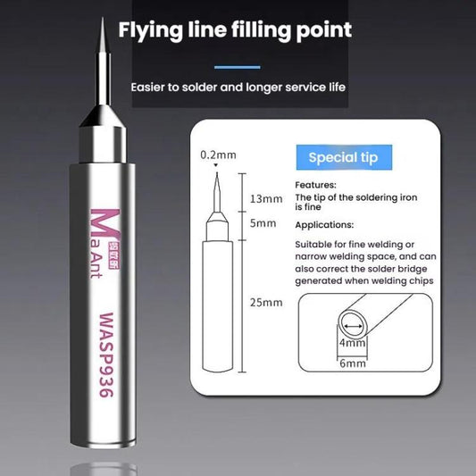 MaAnt WASP936 Universal Flying Wire Soldering Iron Tip Lead-Free Soldering Tip, Style: I - Soldering Iron Tip by MaAnt | Online Shopping UK | buy2fix