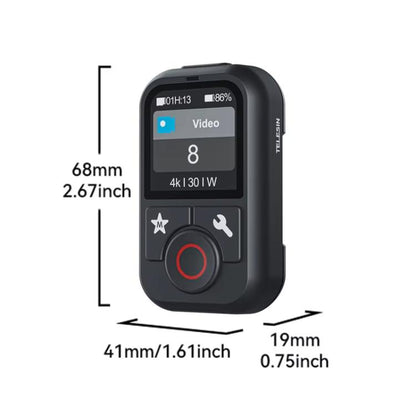 TELESIN T13 60m Sports Camera Wireless Bluetooth Remote Control For GoPro HERO13 Black /12 Black /11 Black /10 Black /9 Black /8 Black /Max(Black) -  by TELESIN | Online Shopping UK | buy2fix
