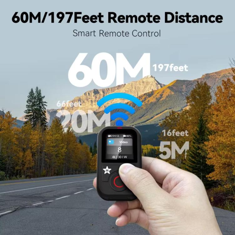 TELESIN T13 60m Sports Camera Wireless Bluetooth Remote Control For GoPro HERO13 Black /12 Black /11 Black /10 Black /9 Black /8 Black /Max(Black) -  by TELESIN | Online Shopping UK | buy2fix