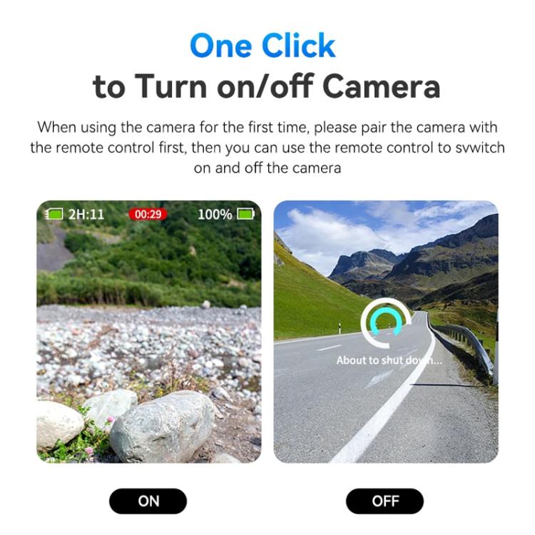 TELESIN T13 60m Sports Camera Wireless Bluetooth Remote Control For GoPro HERO13 Black /12 Black /11 Black /10 Black /9 Black /8 Black /Max(Black) -  by TELESIN | Online Shopping UK | buy2fix