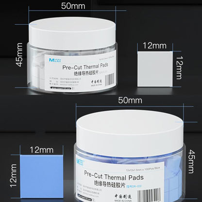 MaAnt DR-03 100pcs /Box Insulating Thermal Conductive Silicone Spacer CPU Thermal Spacer(Gray) - Others by MaAnt | Online Shopping UK | buy2fix