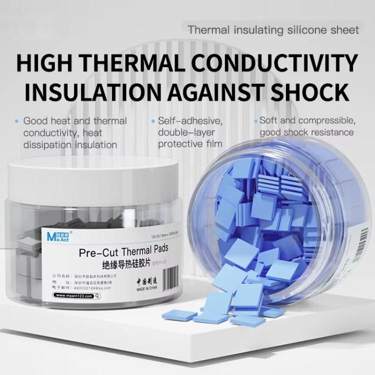 MaAnt DR-03 100pcs /Box Insulating Thermal Conductive Silicone Spacer CPU Thermal Spacer(Gray) - Others by MaAnt | Online Shopping UK | buy2fix