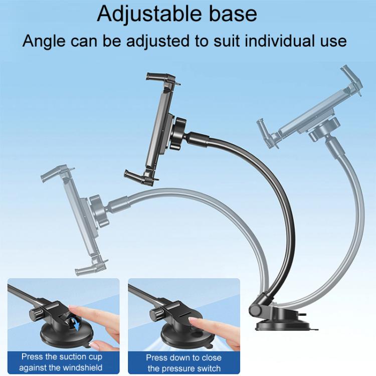 Car Suction Cup Extended Hose Universal Cell Phone Tablet Holder - Universal Car Holders by buy2fix | Online Shopping UK | buy2fix