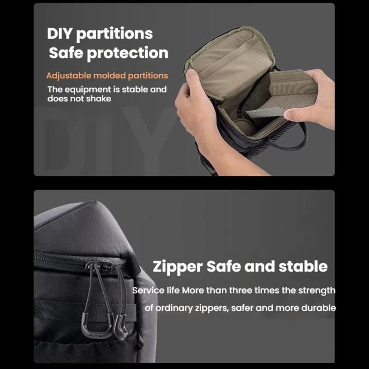 PGYTECH DSLR Camera Crossbody Waist Triangle Bag(Black) - Strap Satchel by PGYTECH | Online Shopping UK | buy2fix