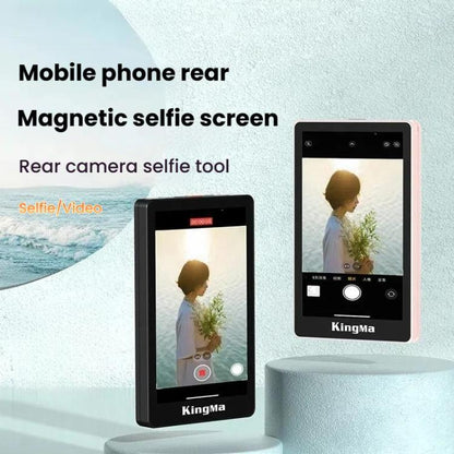 KingMa PH02 MAX Mobile Phone MagSafe Display Screen Selfie Live Streaming Phone Rear Camera(Black) - Selfie Sticks by KingMa | Online Shopping UK | buy2fix