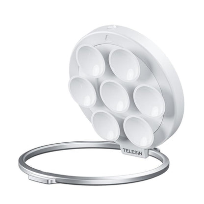 TELESIN MagSafe Suction Cup Mobile Phone Holder Mirror Glass Selfie Mount Portable Silicone Ring Holder(White) - Ring Holder by TELESIN | Online Shopping UK | buy2fix