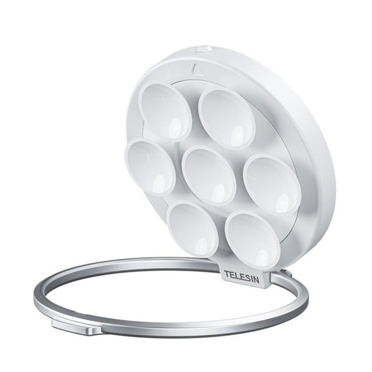 TELESIN MagSafe Suction Cup Mobile Phone Holder Mirror Glass Selfie Mount Portable Silicone Ring Holder(White) - Ring Holder by TELESIN | Online Shopping UK | buy2fix