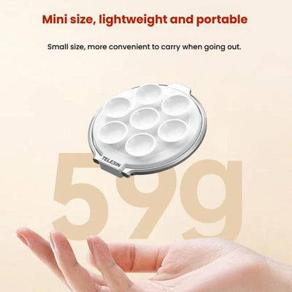 TELESIN MagSafe Suction Cup Mobile Phone Holder Mirror Glass Selfie Mount Portable Silicone Ring Holder(White) - Ring Holder by TELESIN | Online Shopping UK | buy2fix