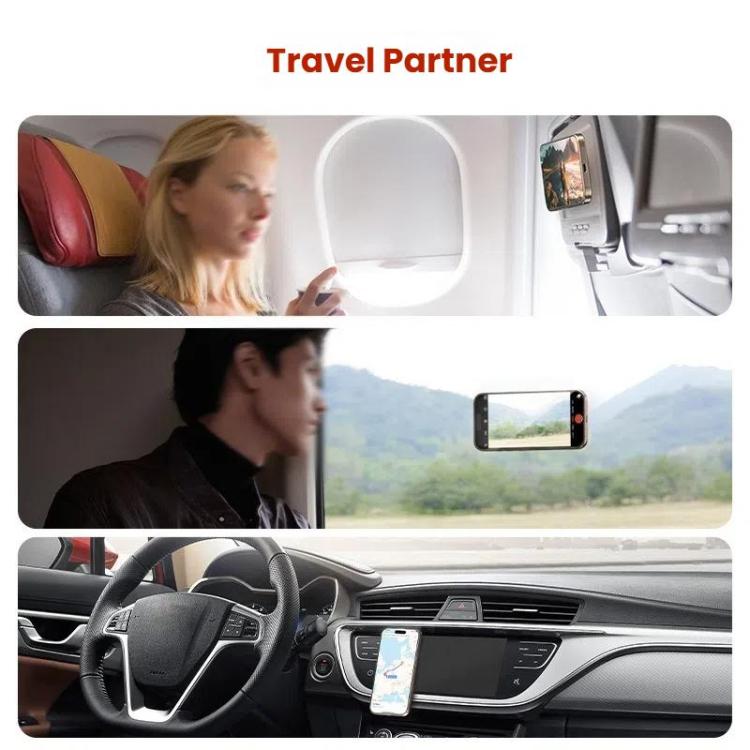 TELESIN MagSafe Suction Cup Mobile Phone Holder Mirror Glass Selfie Mount Portable Silicone Ring Holder(White) - Ring Holder by TELESIN | Online Shopping UK | buy2fix