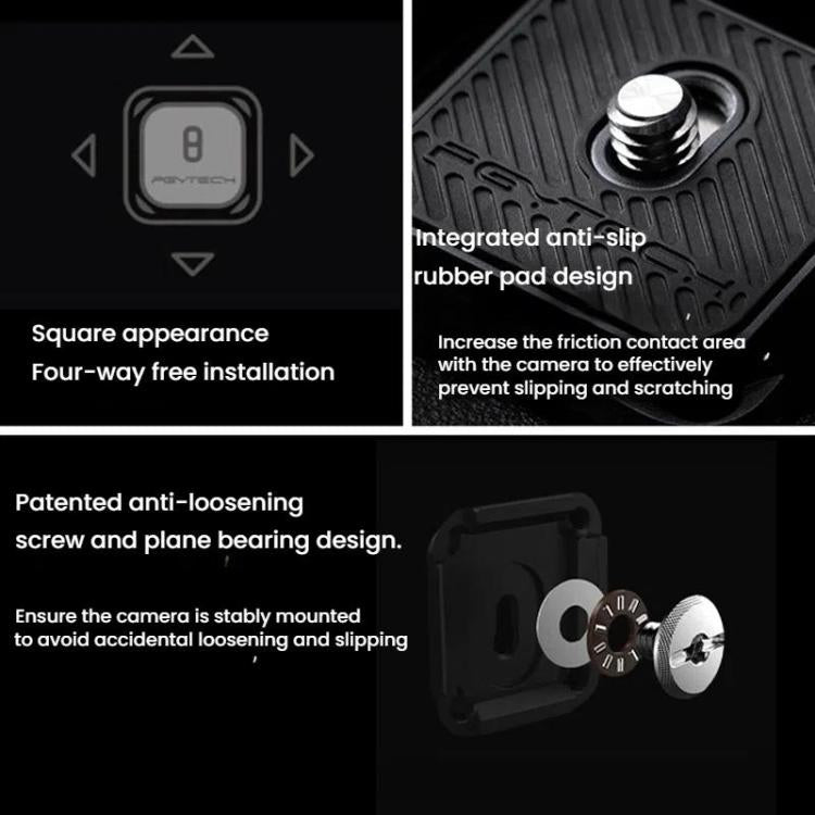 PGYTECH SLR Camera Strap Decompression Quick Release Seat, Specifications: Base only - Quick Release Plate by PGYTECH | Online Shopping UK | buy2fix