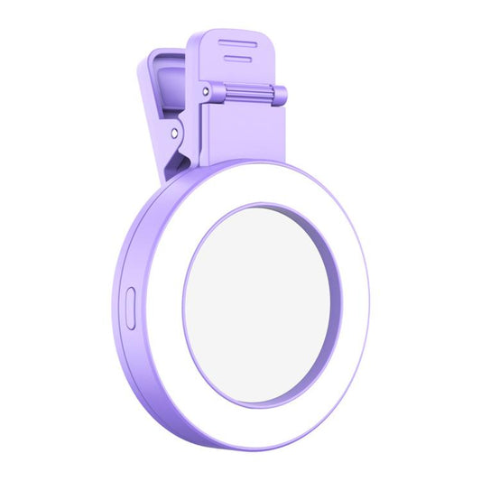 Foldable Clip-type Mobile Phone Rear Selfie Mirror Fill Light, Color: Purple - Selfie Light by buy2fix | Online Shopping UK | buy2fix