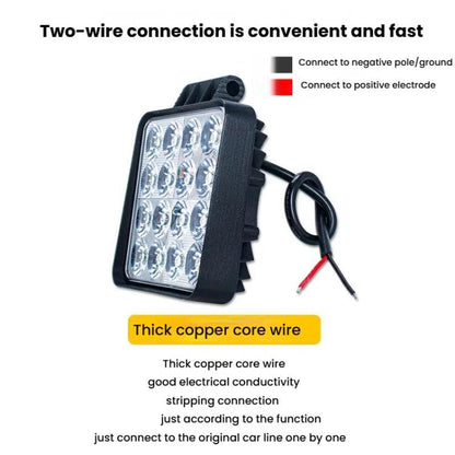 DC 12V-80V Forklift LED High Brightness Front Working Headlight, Size: 4 Inches 9 Beads - Work Lights by buy2fix | Online Shopping UK | buy2fix