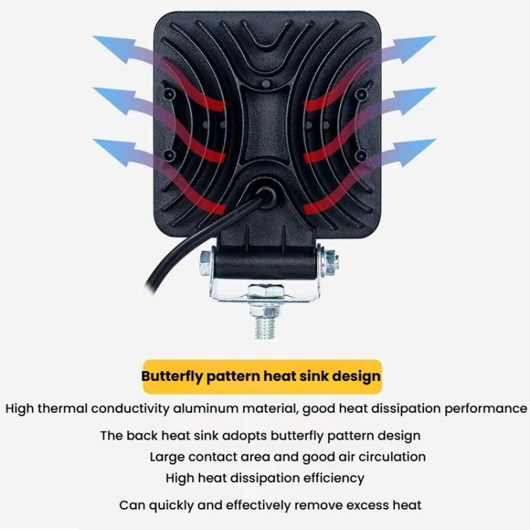 DC 12V-80V Forklift LED High Brightness Front Working Headlight, Size: 4 Inches 9 Beads - Work Lights by buy2fix | Online Shopping UK | buy2fix