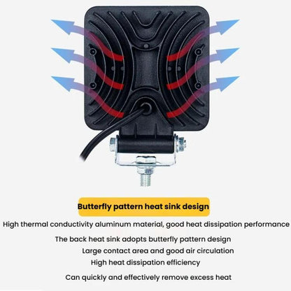 DC 12V-80V Forklift LED High Brightness Front Working Headlight, Size: 4 Inches 9 Beads - Work Lights by buy2fix | Online Shopping UK | buy2fix