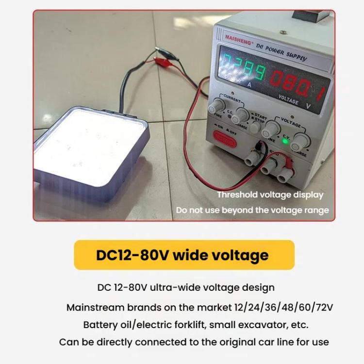 DC 12V-80V Forklift LED High Brightness Front Working Headlight, Size: 4 Inches 9 Beads - Work Lights by buy2fix | Online Shopping UK | buy2fix