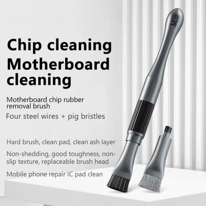 MaAnt 2 In 1 Stiffened Cylinder Short Brush Cell Phone Repair Motherboard Cleaning Brush - Brushes by MaAnt | Online Shopping UK | buy2fix