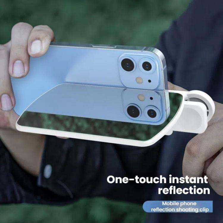 Mobile Phone Reflection Photo Clip Holder Adjustable Angle Mirror Clip Phone Reflector Selfie Artifact, Color: With Remote Control Black - Others Accessories by buy2fix | Online Shopping UK | buy2fix